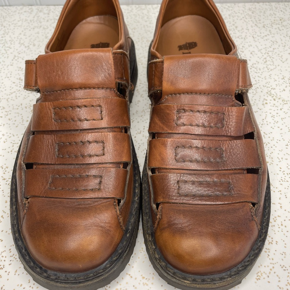 1803 Men’s Size 10.5 EUR 43 Brown Leather Comfort Fisherman Sandals Shoes